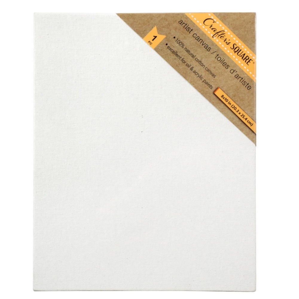 Crafter's Square 8x10” White Artist Canvas Board NWT